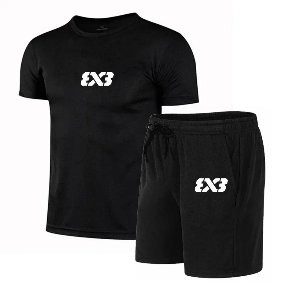 

Summer new men's breathable mesh sports and football sportswear set (relaxation and fitness brand set) lightweight