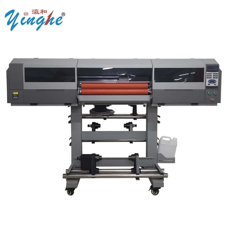 A2 Format Crystal Label Transfer Machine With Integrated White/Color/Varnish And 3D Embroidery Effect