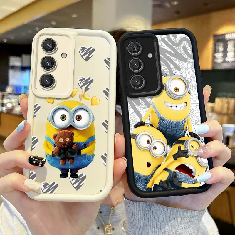 Lovely M-Minions TPU Phone Case For Samsung Galaxy A35 A34 A33 A32 5G A31 A30 A24 A23 A22 A13 A12 A05 A03 Non-Slip Cartoon Cover