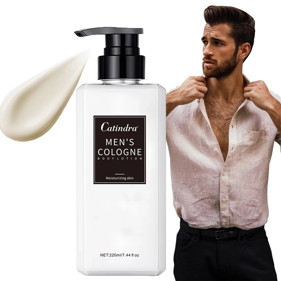 Catindra Men‘s Cologne Body Lotion Moisturizes Skin Smooth Prevent Dryness Roughness Body Lotion Comes with Perfume Flavor