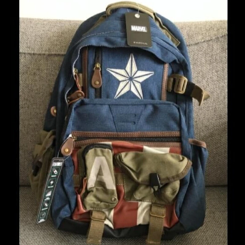 2024 New Captain America Backpack For Elementary School Boys Ages 6 And Up Avengers Elements Stylish And Practical