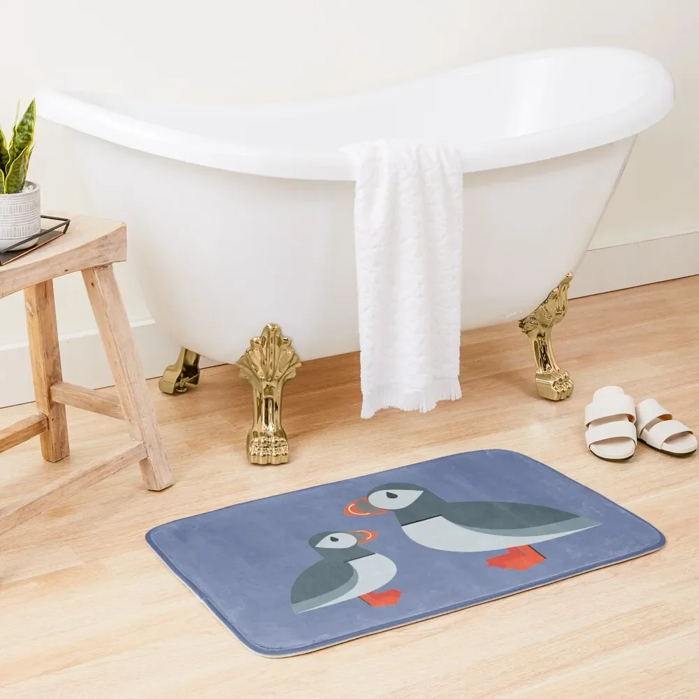 

I Love Puffins Bath Mat Bathtub Carpet Kitchen Rug Toilet Accessories Bathroom Non-Slip Bathtub Mat