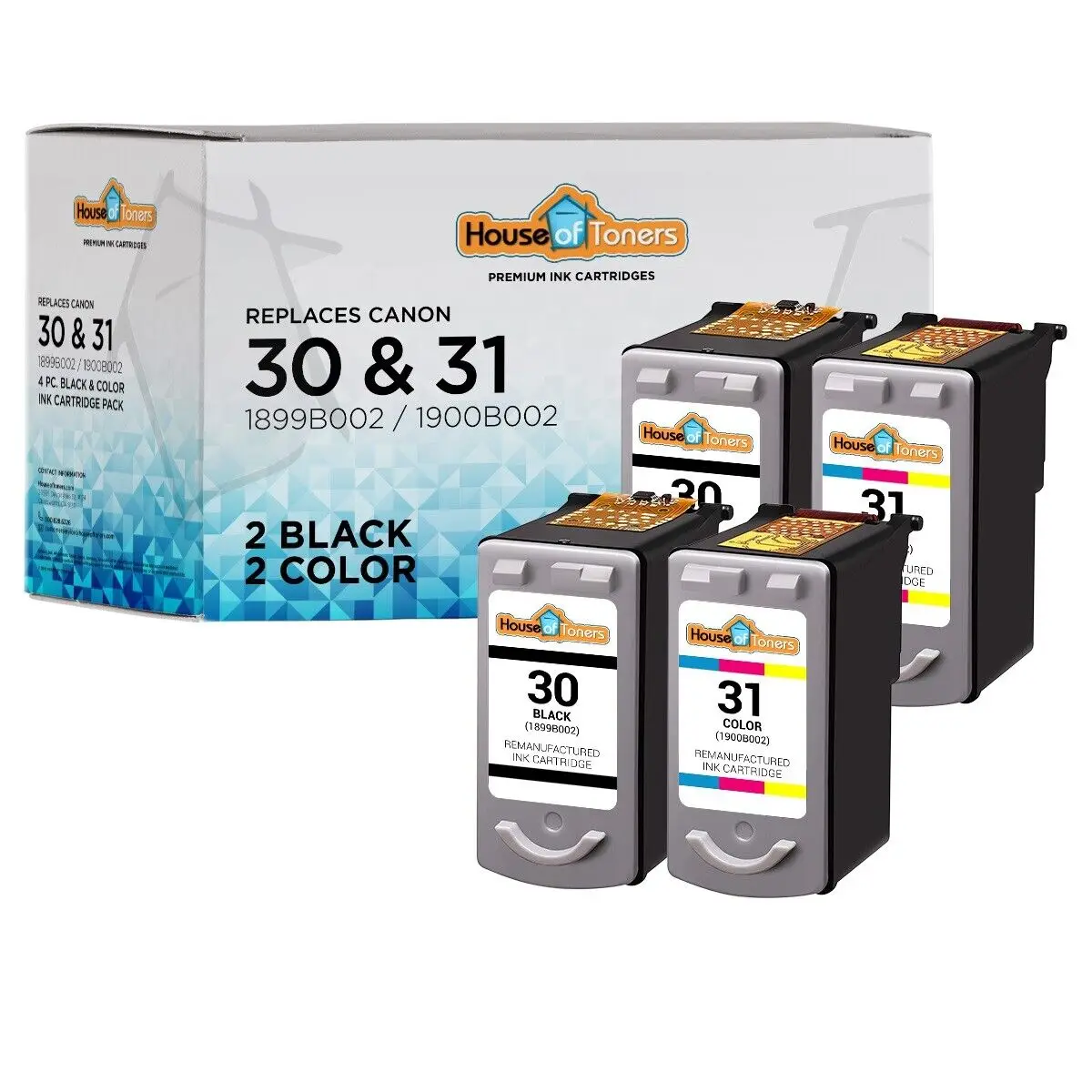 Tintas de PG-30 CL31 PG30 PG 30 CL 31 para impresoras Canon iP1800 iP2600 MP140, 4 CL-31