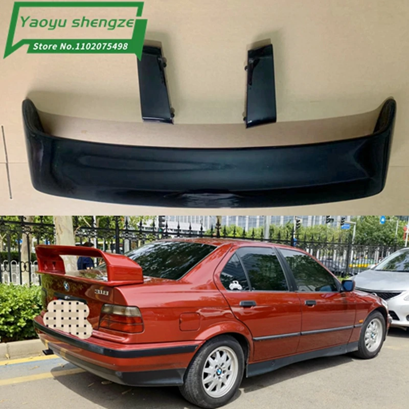 For BMW E36 M3 spoiler 1990-2000 BMW M3 series spoiler with light ABS plastic materail unpainted spoiler for BMW E36 M3 Spoiler