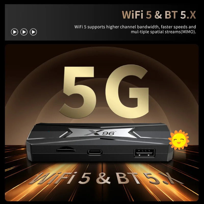 X96 NEO TV Stick Amlogic S905X5M Android 14 4K HDR HLG Dual WiFi5 BT5.0 HDR Media Player OTA TV Box view 2