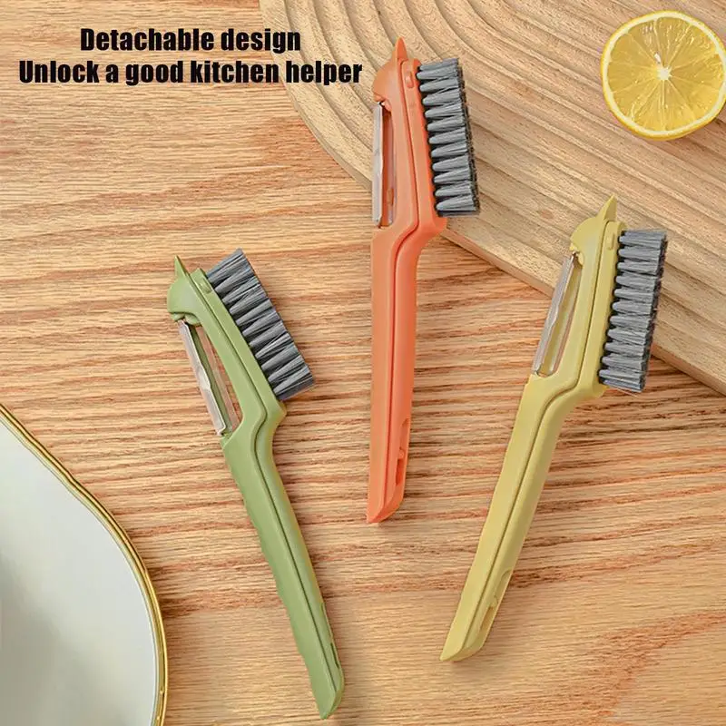 Kitchen sink stove top decontamination cleaning brush vegetable peeler fruit and vegetable cleaning brush multifunctional peeler