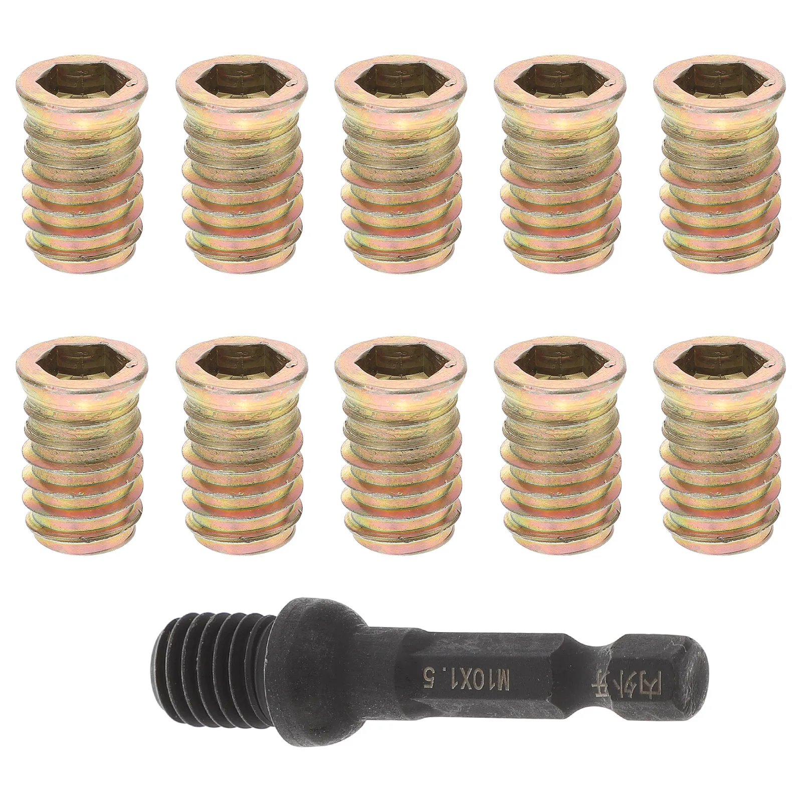 

Hexagon Socket Head Rivet Nut Threaded Inserts for Wood Furniture Carbon Steel Zinc plated Lightweight Easy Installation