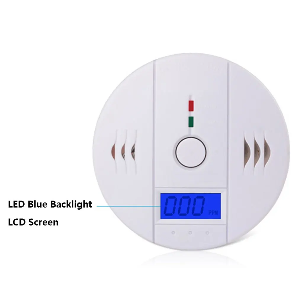 New 1Pcs CO Sensor Carbon Monoxide Detector Alarm 85dB Siren Sound Independent CO Poisoning Warning Alarm Detector CO Meter