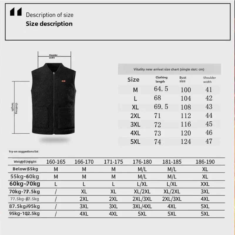 Gilet chauffant intelligent USB d'hiver, 3 vitesses, température réglable, chauffage rapide, longue durée de vie de la batterie, Sport de plein air, Trekking, cyclisme