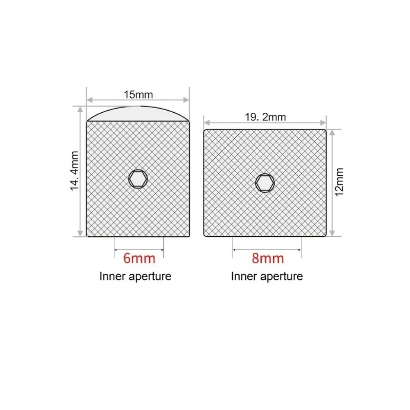 غطاء مقبض جهد الجيتار الكهربائي، غطاء معدني بحجم النغمة المزدوج، غطاء مقبض قفل المسمار #6