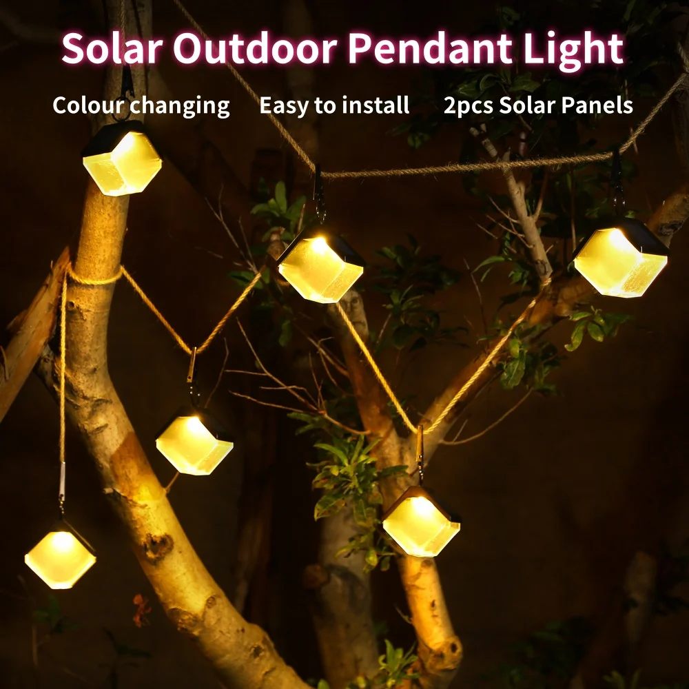 Solar LED Licht Außen dekoration Camping Hängelampen Garten Lichts teuerung Sensor Ambiente Garten
