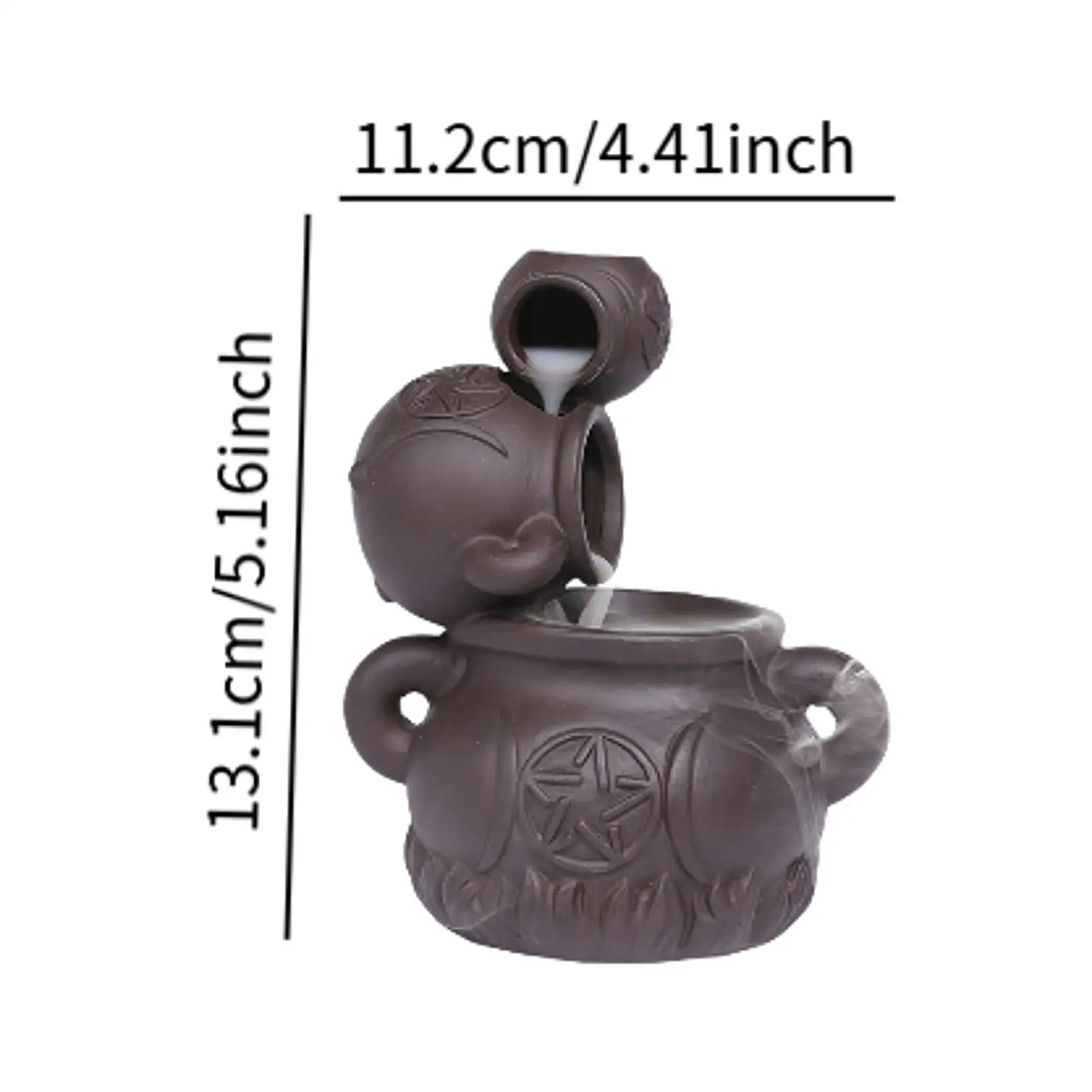 Practical Purple Sand Backflow Incense Burner Home Decor Ornament Anti Mosquito Incense for Hotel Office