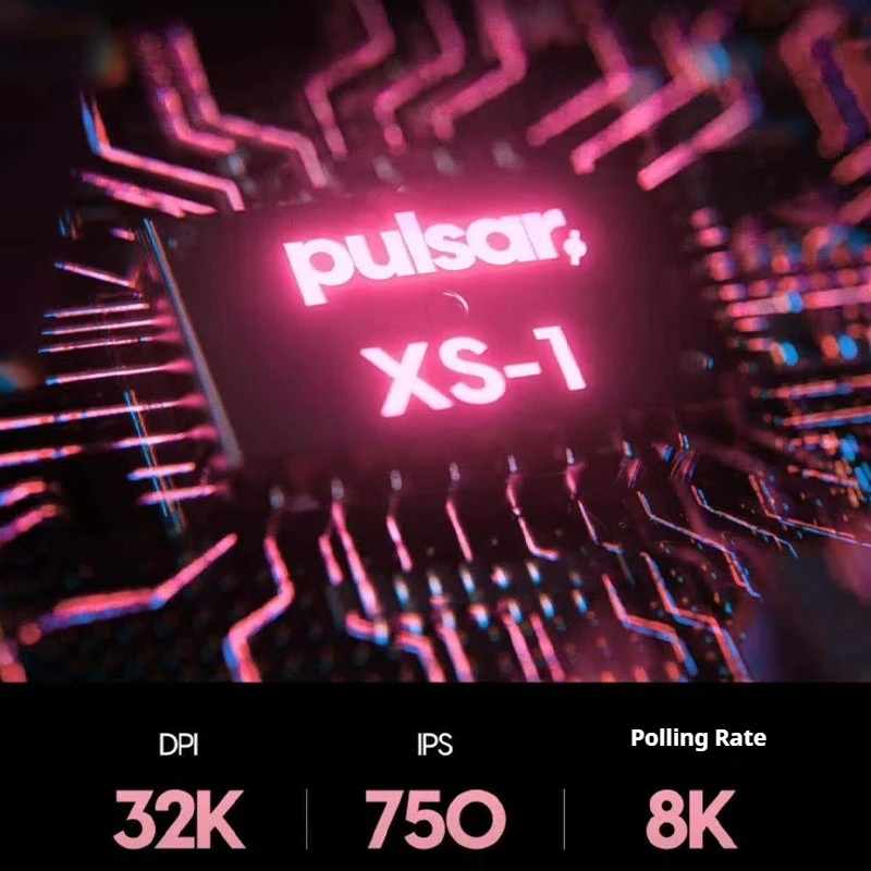 Pulsar Jinggg-X Wireless Gaming Mouse,Lightweight,PixArt XS-1 Sensor,8000Hz Polling Rate, Symmetrical Optical Switch Gaming Mice