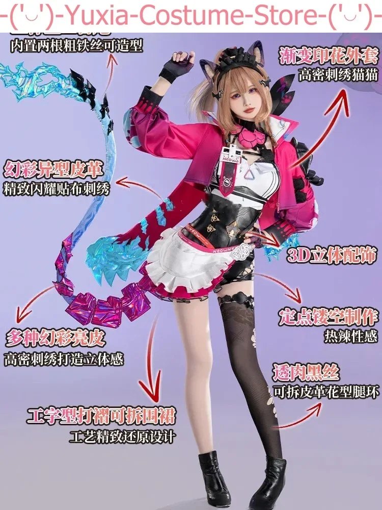 Honkai Impact 3rd Pardofelis Game Suit Lovely Jumpsuits Uniform Cosplay Costume Halloween Party Role Play Outfit Women