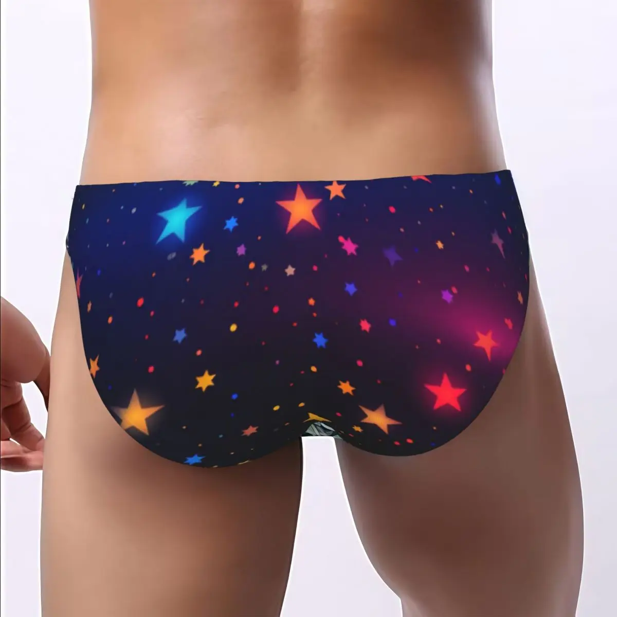 Men's Panties Colorful Cosmic Space Background With Stars Nebula Man Briefs Sexy Underwear Male Bikini Underpants High Quality
