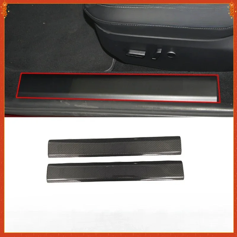 

For Tesla Model S Applicable Real Dry Carbon Fiber 2023 interior sill strip welcome pedal decorative sticker modification