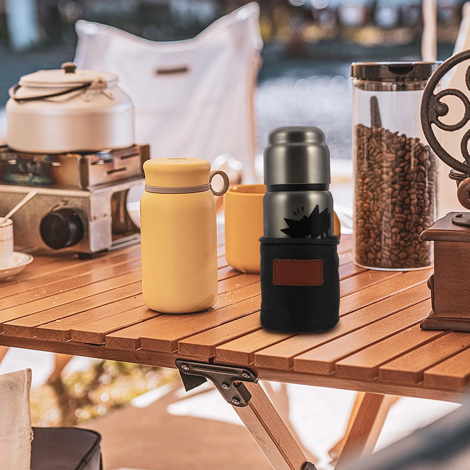 

Universal Cup Holder for Camping Chair Outdoor Water Bottle Holder Portable Drink Side Organizer Oxford Cloth Cup Camping Hanger