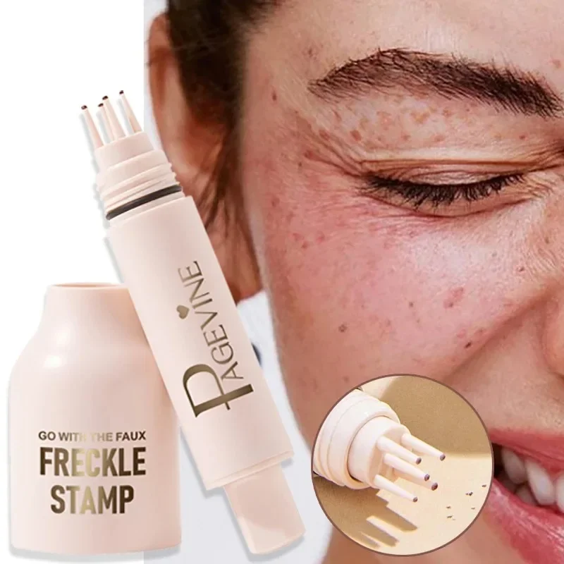 Fünf-Punkt-Sommersprossen-Stempelstift: Natürliche Simulation, sofortige Sommersprossen-Flüssigkeit, künstliche Punkte, wasserfester, schnell trocknender Make-up-Stempel – Detail 4