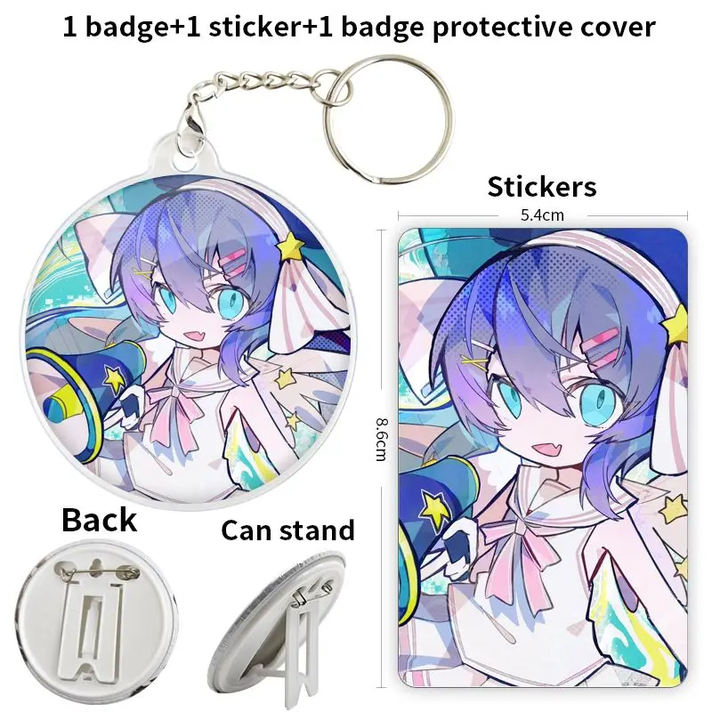Otomachi Una Game Anime Character Soft Button Badge Brooch anchor Peripherals Pin Personalized Customize DIY Jewelry Metal