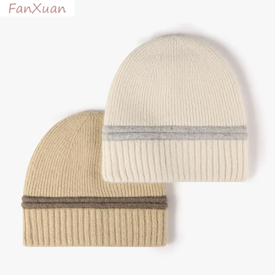 ウールビーニー帽子男性と女性用秋冬キャップスカルニット暖かい厚手