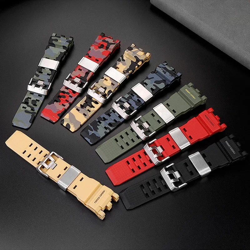 مشاهدة الملحقات ل كاسيو G-SHOCK GWG-2000 GWG-2040 Mudmaster استبدال حزام الفرقة الرجال الرياضة سوار راتينج مقاوم للماء