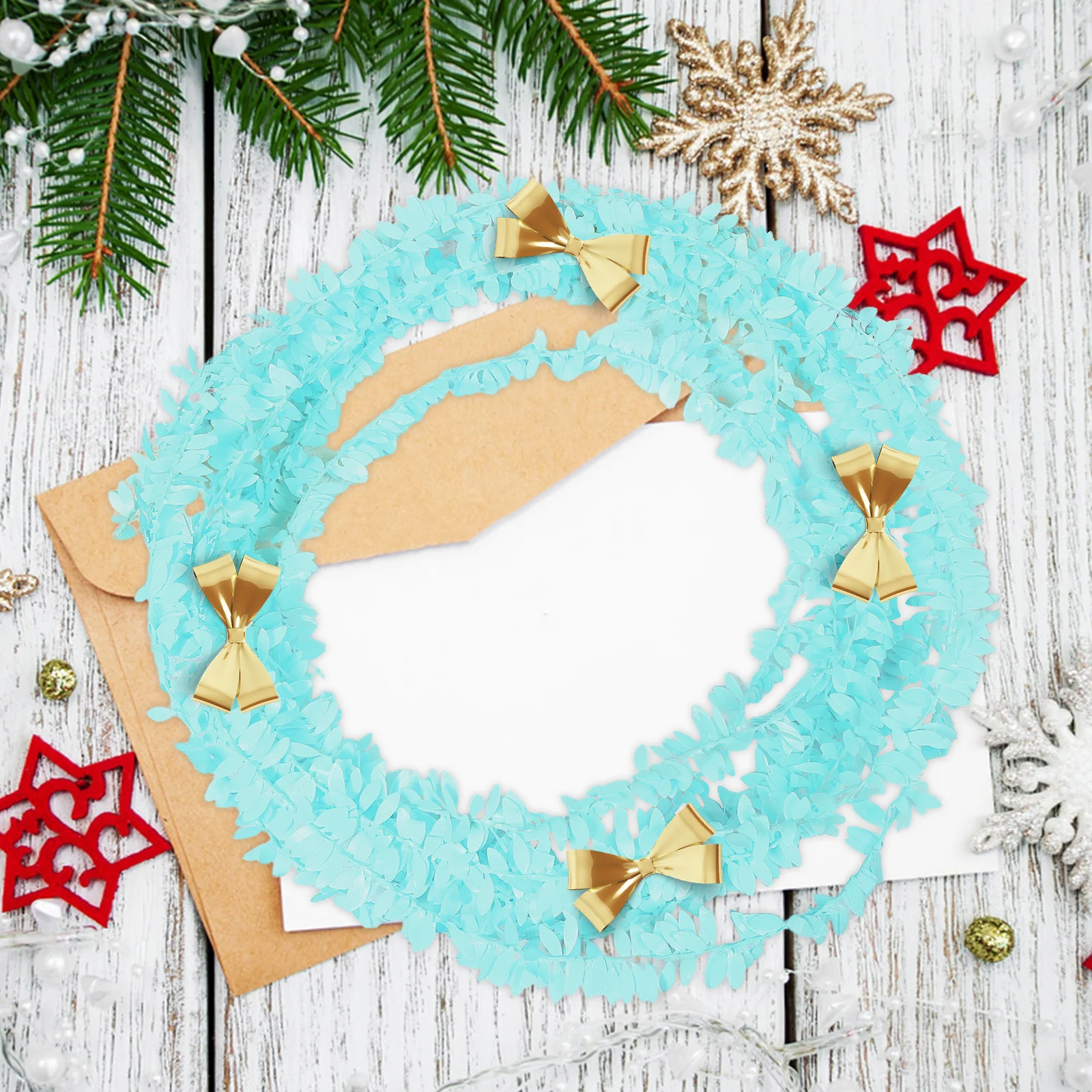 

3Pcs Iron Wire Leaf Vine Decorative Artificial Plant Garland 7.5m DIY Wedding Home Garden Silk Leaves String Vine Leaves