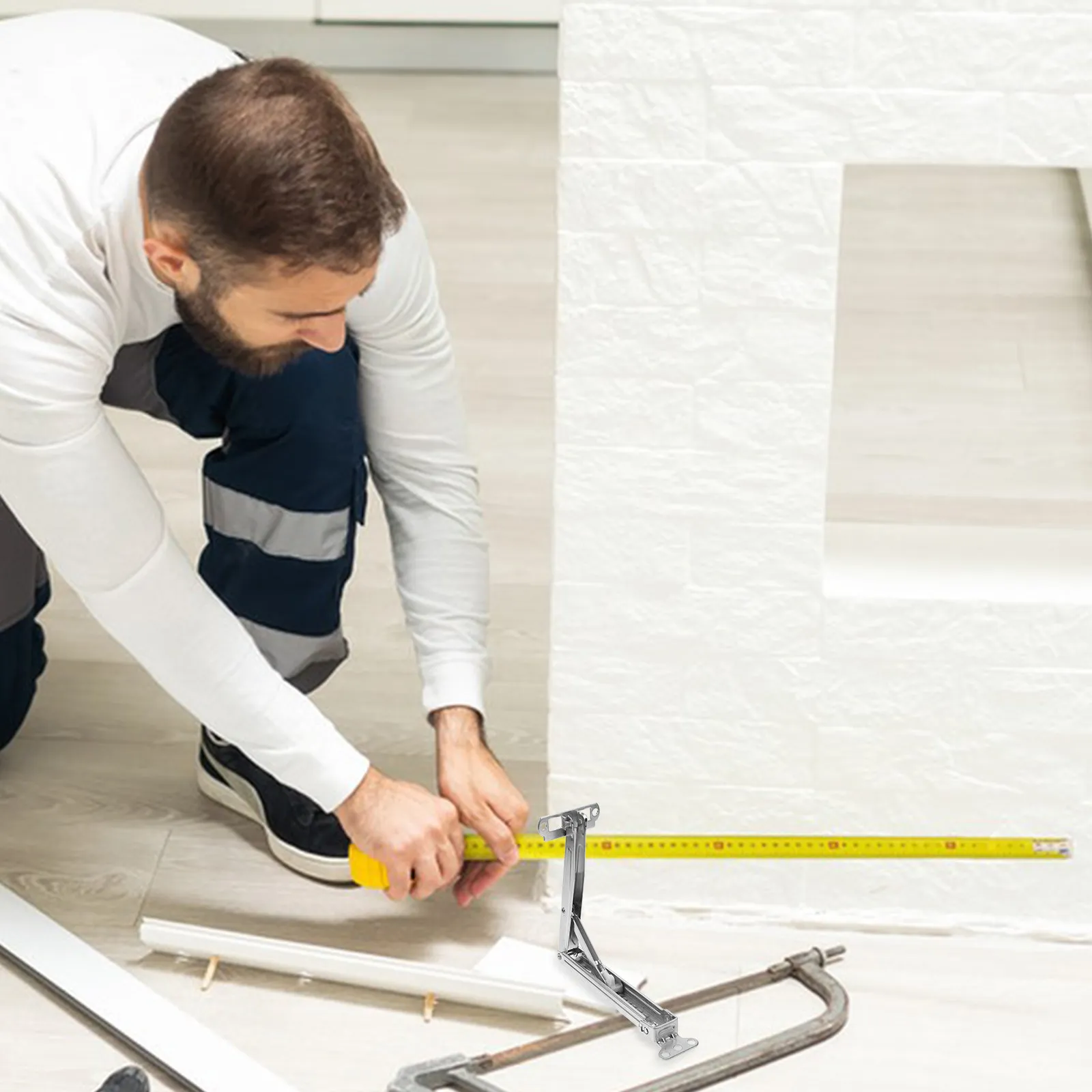 

Регулируемый кронштейн-петля из синего цинка с 13 уровнями регулировки для стола, чертежной доски, подъемной столешницы, мебельная фурнитура