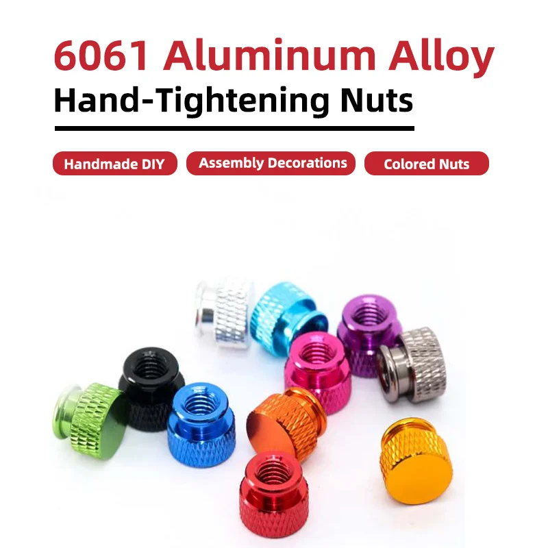 6061 Aluminum Alloy M3 Thumb Nuts UNC 632 Computer Case Nuts Hand Twist Fixing Nuts for PC Case Installation and Fastening