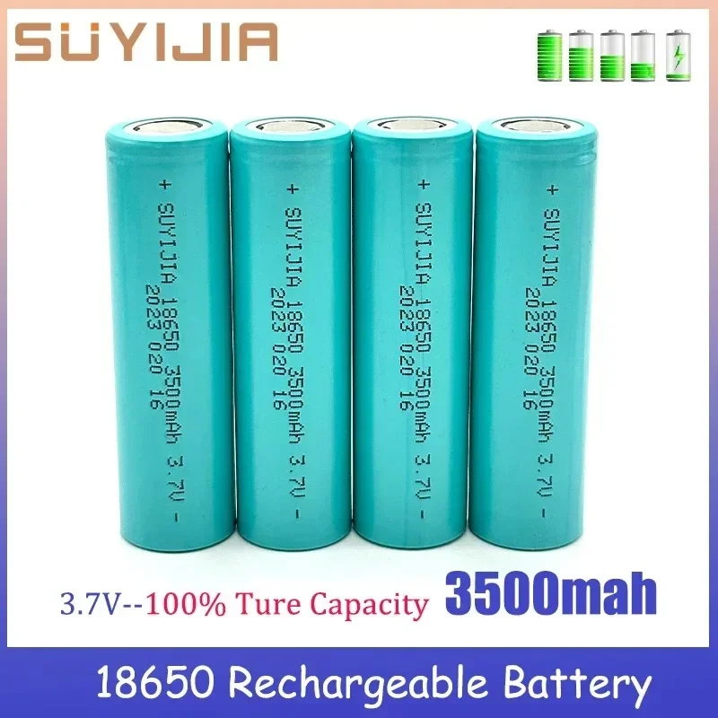 1-10pcs 3.7V 3500mAh 18650 Battery 10A Discharging Lithium Liion Rechargeable Batteries for Flashlight Torch Headlamp Batteria