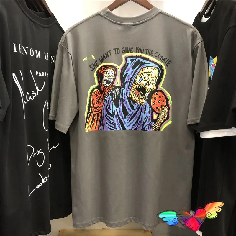 2022 Hold The Gate T shirt Men Women High Quality Skull Graphic Print Kanye West Tee Hip Hop Ye Tops Graffiti Short Sleeve