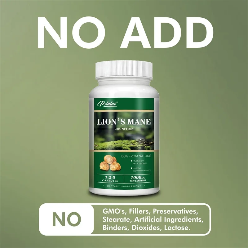 Lion's Mane Capsules - เพิ่มการทํางานของสมอง เสริมความสามารถทางปัญญา บรรเทาความเครียด รองรับภูมิคุ้มกัน