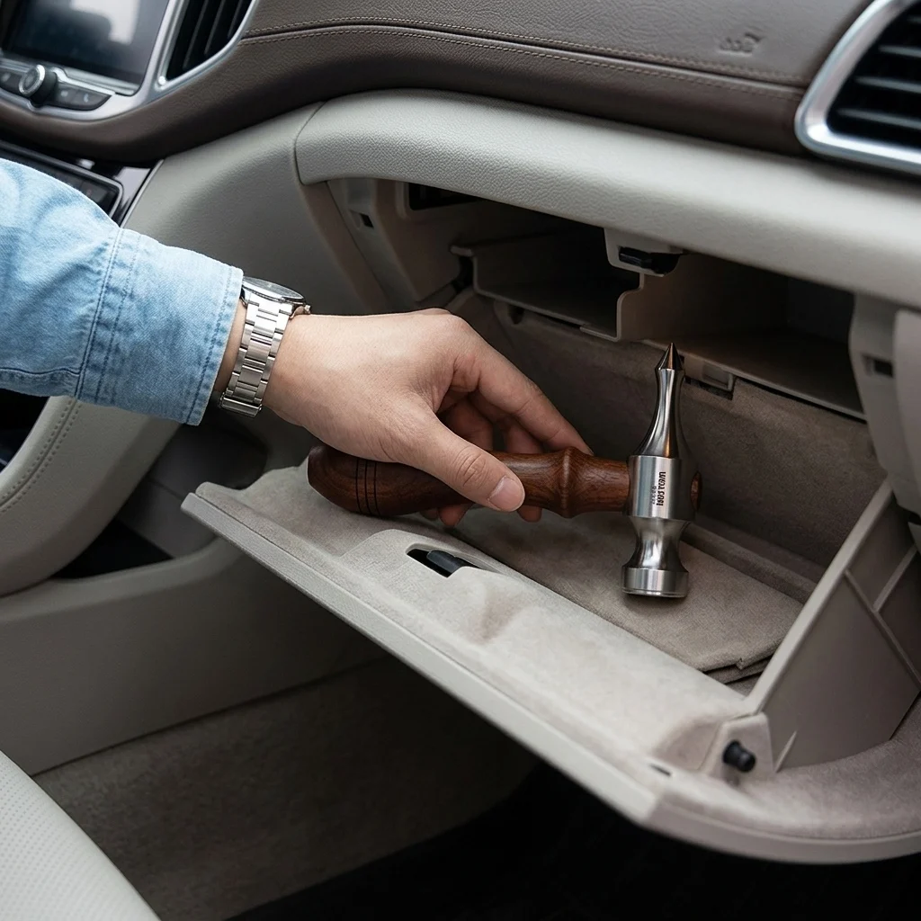 Emergency Escape Hammer Car Safety Window Breaker Stainless Steel Wooden Handle Portable Vehicle Rescue Tool