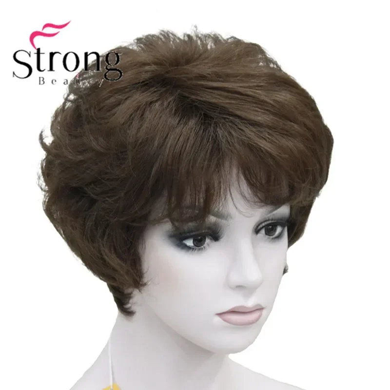 StrongBeauty Women\'s Wigs Fluffy Naturally Curly Short Synthetic Hair Full Wig 11 Color