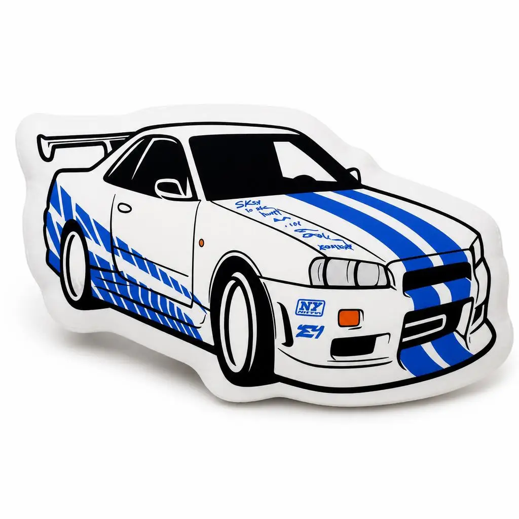 Sports Car Cool Men Gift Car Enthusiasts Plush Pillow Cushion Funny Stuffed Throw Pillow Home Decor Gift Sofa Bed