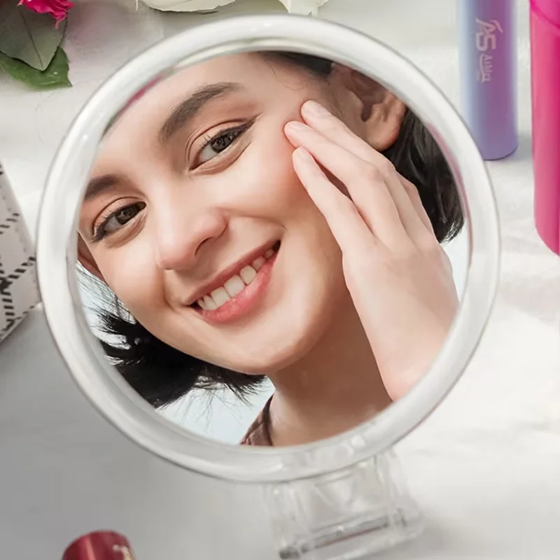 80x Magnifying Double-Sided Handheld Makeup Mirror Transparent Acrylic High Definition Multi-functional Cosmetic Tool for Beauty