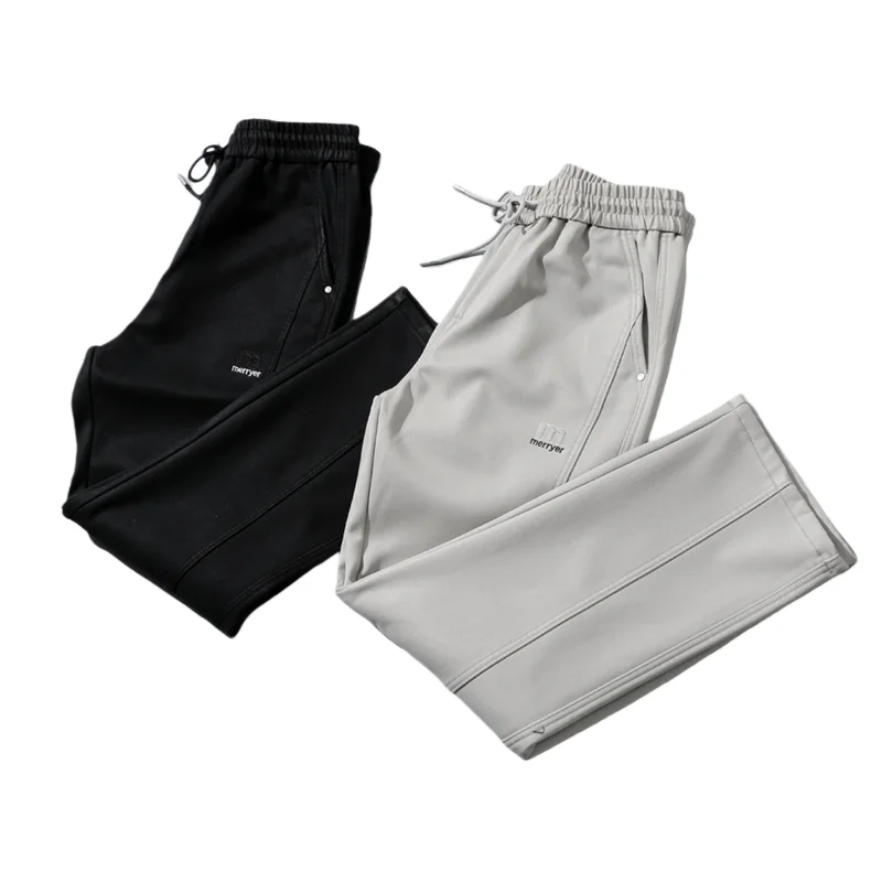 

Thiened для занятий спортом на открытом воздухе, мужские прямые брюки, молодежные теплые спортивные штаны для пар, Quali 8065, повседневные брюки