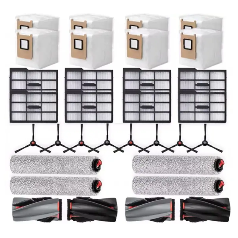 

【A16Z】30 шт. Запасные части для Eufy Omni E25/E28: основная щетка, боковая щетка, мешок для пыли, фильтр, запчасти для пылесоса