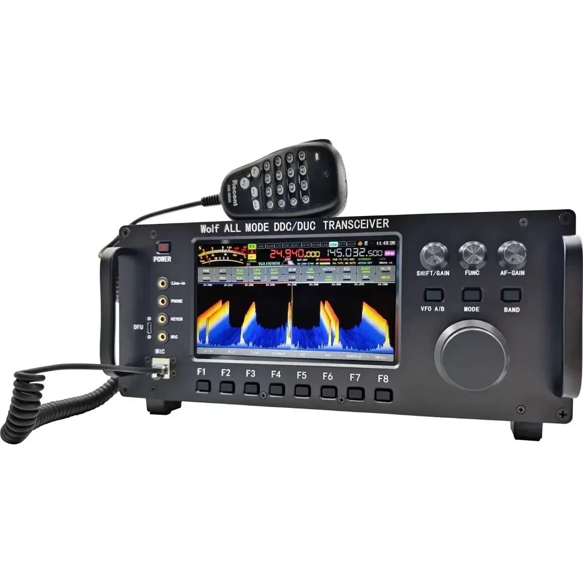 RS-998 100W HF+UV All Mode DDC/DUC Transceiver Mobile Radio SDR Transceiver with 7