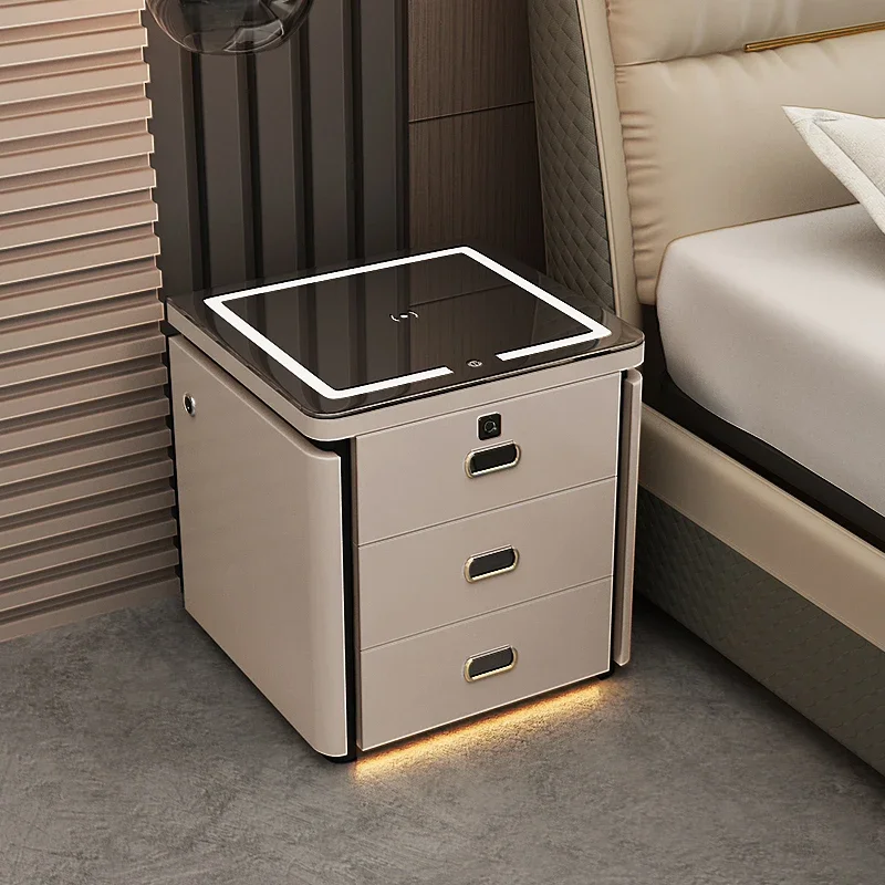 

Living Room Modern Luxury Nightstands Light Unique Aesthetic Storage Bedroom Space Saving Drawers Szafka Nocna Bedroom Furniture