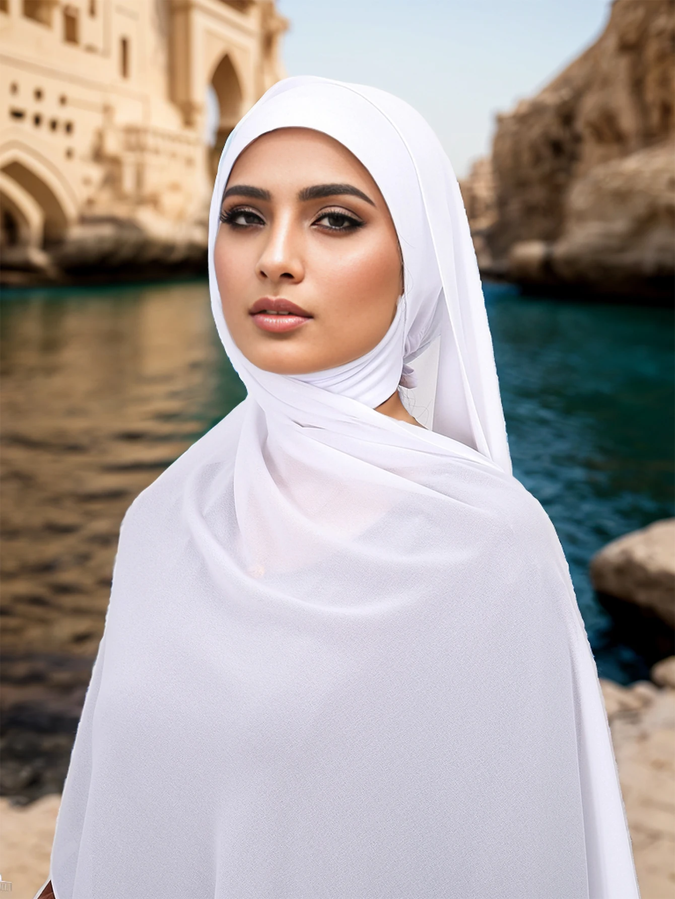 Newest Muslim Chiffon Hijab With Jersey Cap Set Women Breathable Head Scarf Outdoor Sunscreen Stole Temperament Veil Headscarf