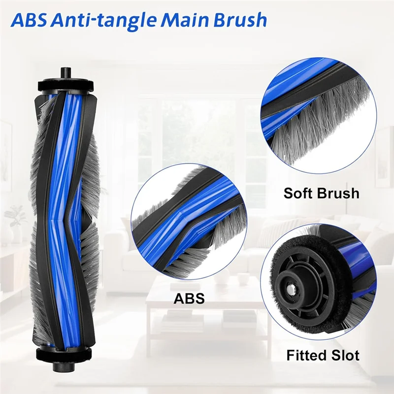 

A38Q-Replacement Part For ECOVACS DEEBOT X8 PRO Omni Vacuum Cleaner Main Brush,HEPA Filters,Dust Bags,Side Brushes