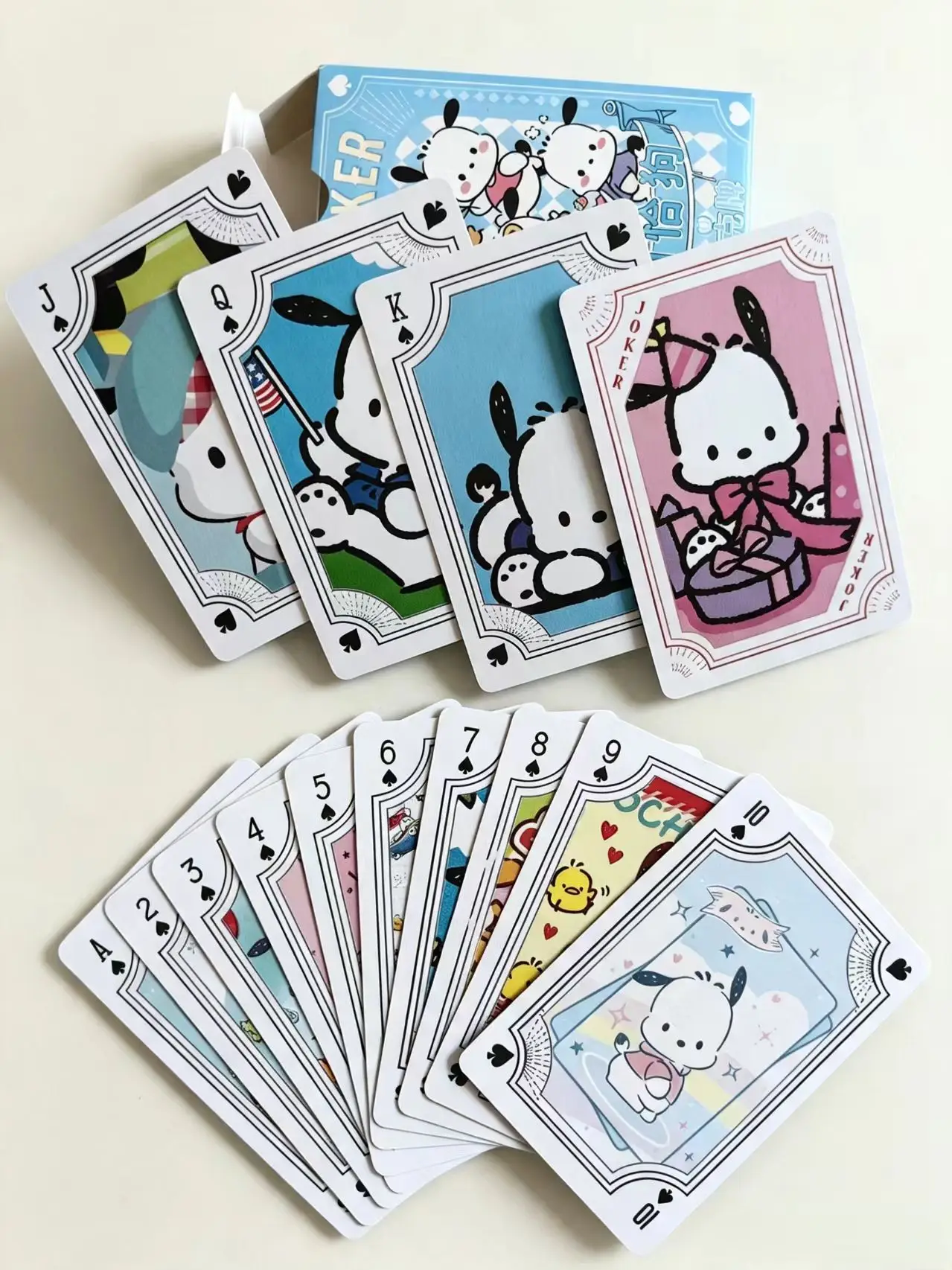 Sanrio Playing Cards Poker Board Games Cute Cartoon Kuromi My Melody Cinnamoroll Pochacco Pompom Purin Hello Kitty Kids Toy Deck - view 4