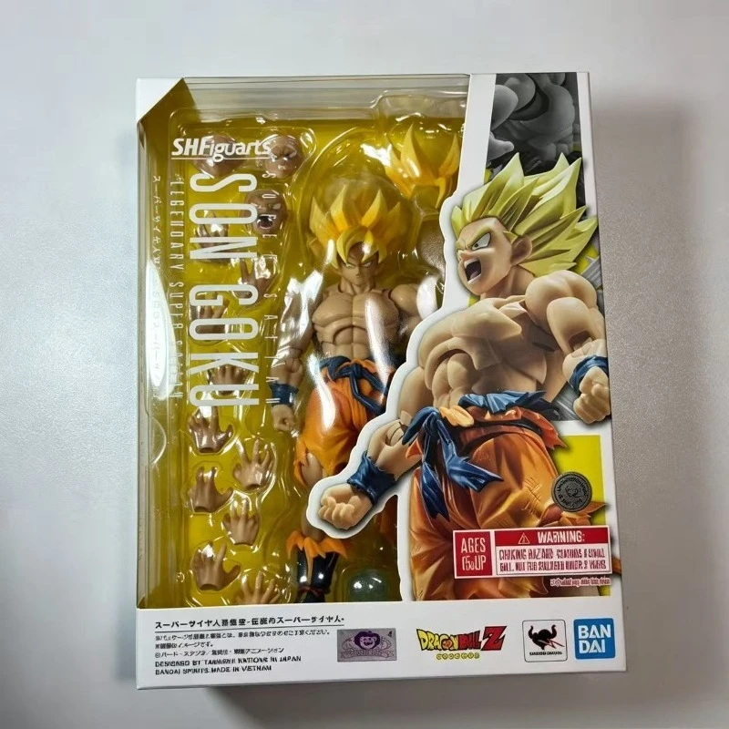 

Оригинальная фигурка Bandai SHF Сон Гоку: Легендарный Супер Сайян Сон Гоку 3.0 с эффектом боевых повреждений, коллекционная фигурка, подарок