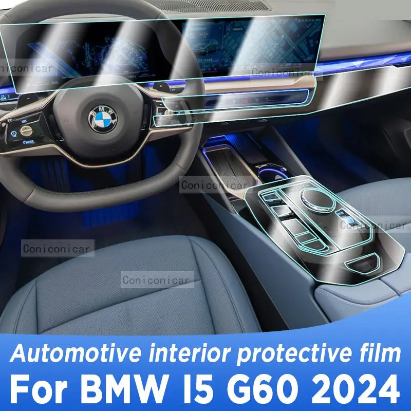 

For BMW I5 G60 2023 2024 Gearbox Panel Navigation Screen Automotive Interior Protective Film Anti-Scratch Sticker Accessories