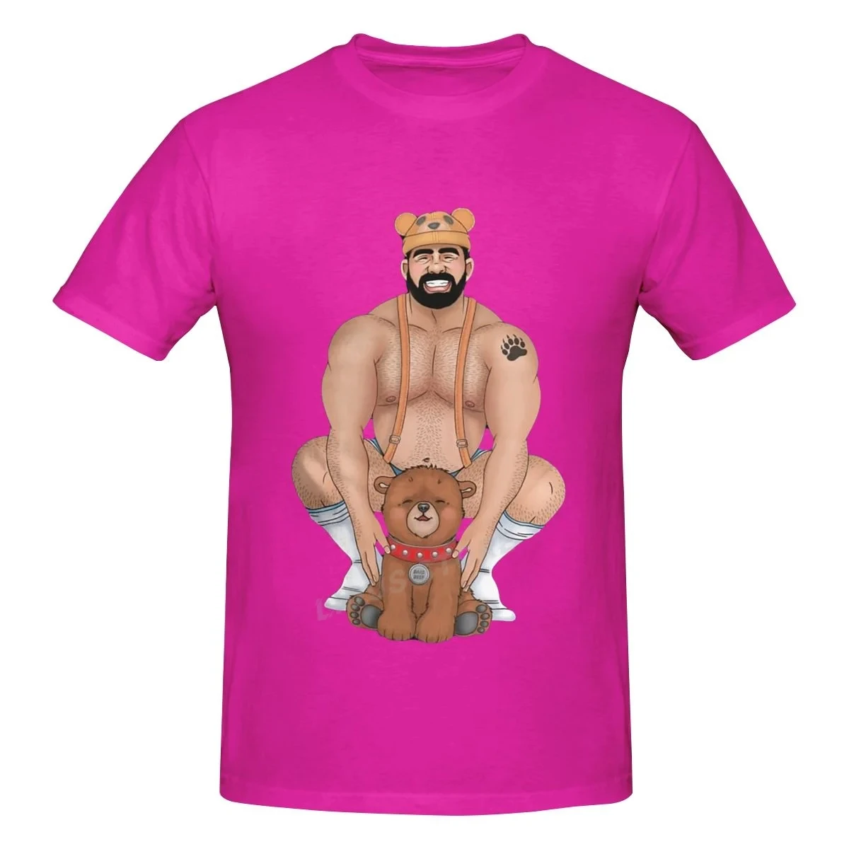 Fashion T-Shirts Casual Daddy Bear Big Beef Gay Bear Gay Art Gay Pride LGBT T-Shirts Harajuku Streetwear 3D Graphic Tops T-Shirt