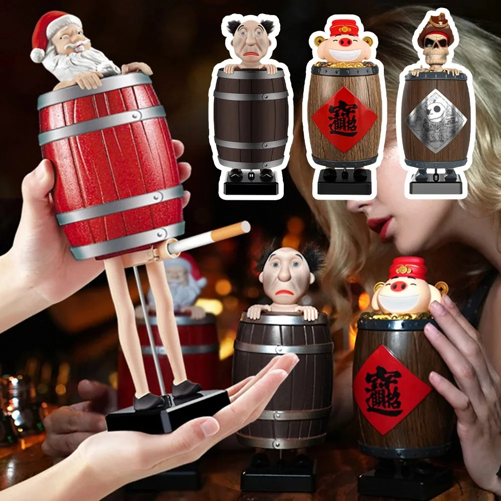 New Automatic Cigarette Boxes Strange Uncle Santa Claus Cigarette Dispenser Case Spoof Cigarette Storage Boxes Xmas Novelty Gift