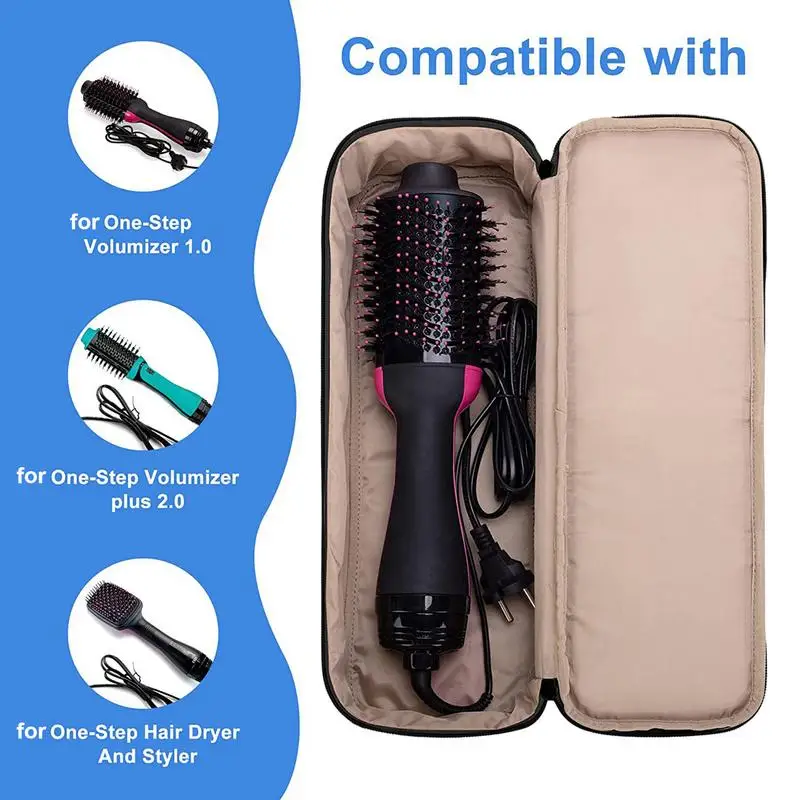 Hair Dryer storage Bag Double Layer integrated Hair Tools Carrying Case Travel Organizer Box for Flat Curling Irons Straightener