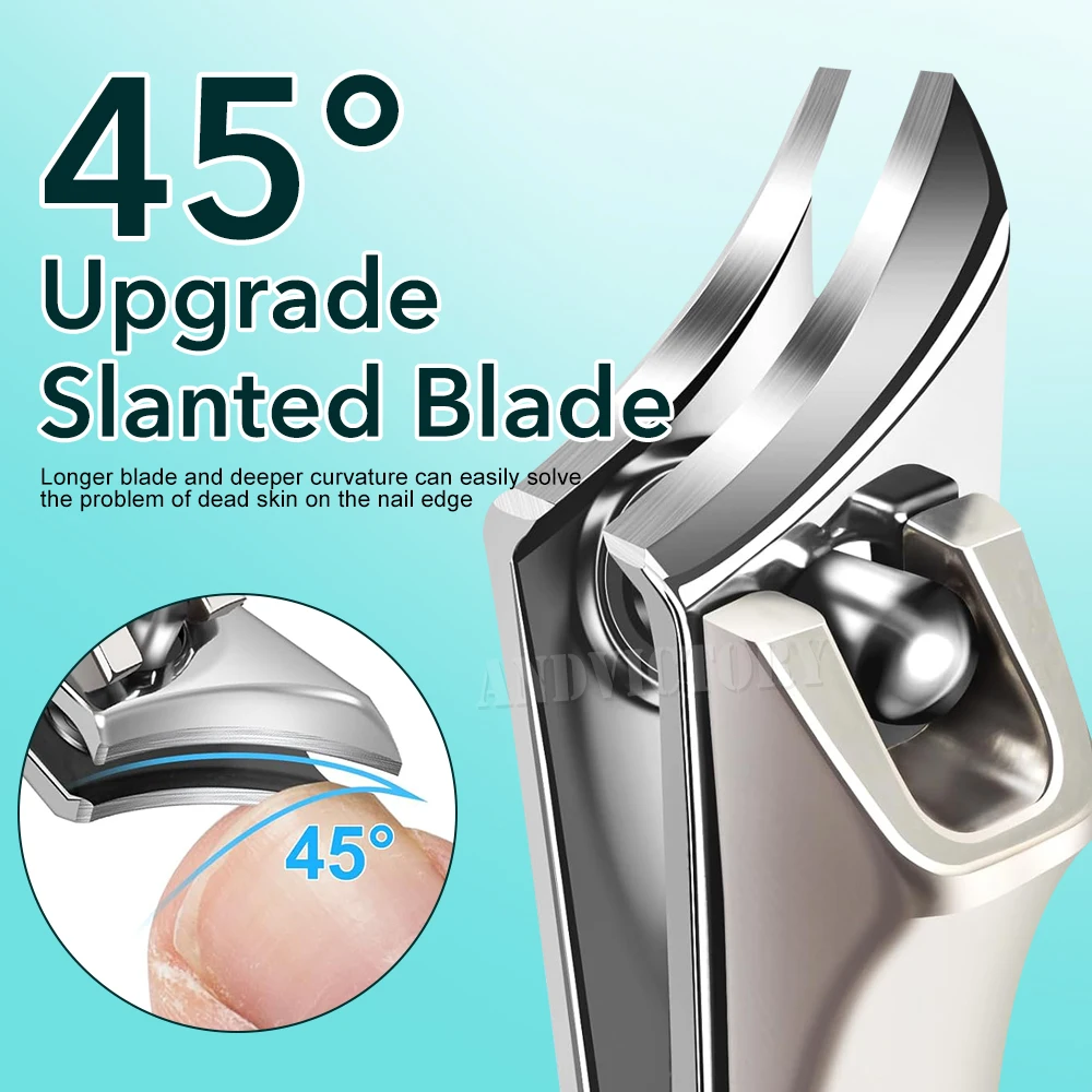 1 قطعة مقص أظافر نام مائل منحني شفرة أظافر كليبرز للأظافر السميكة الفولاذ المقاوم للصدأ المهنية أظافر المقص