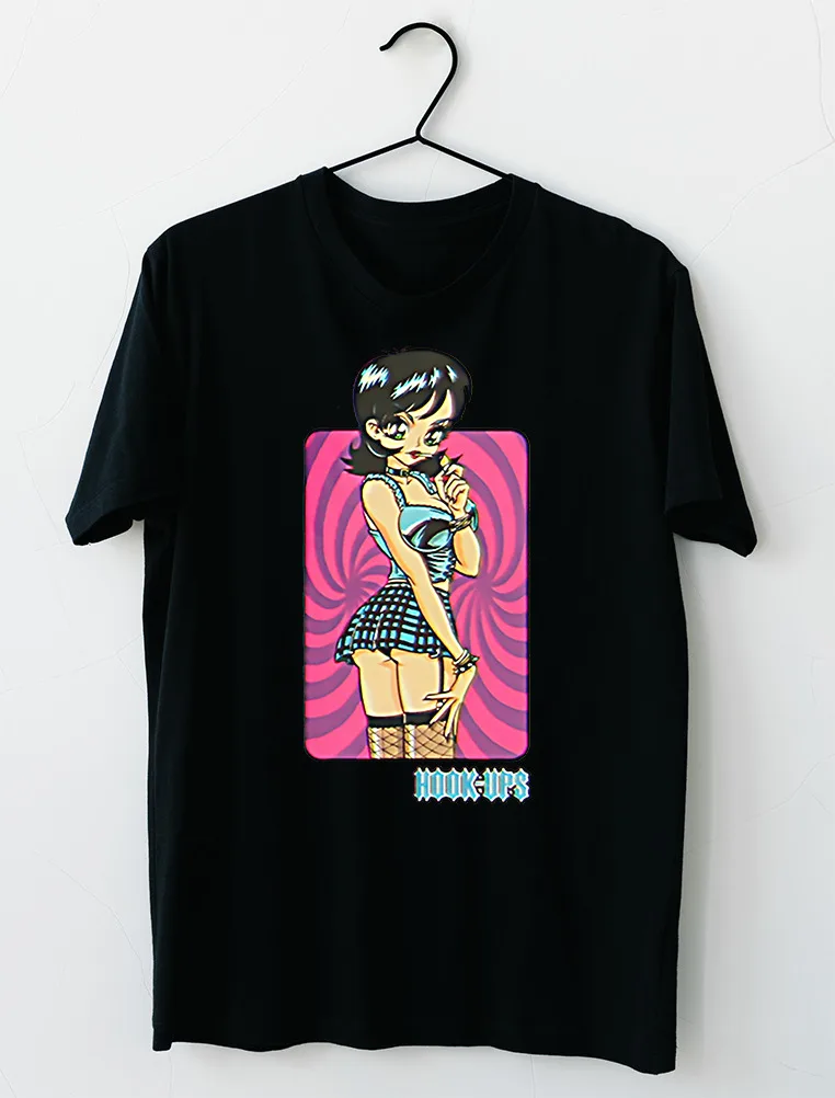 

Hook-Ups Skateboard Cigarette Girl T-Shirt S-4XL