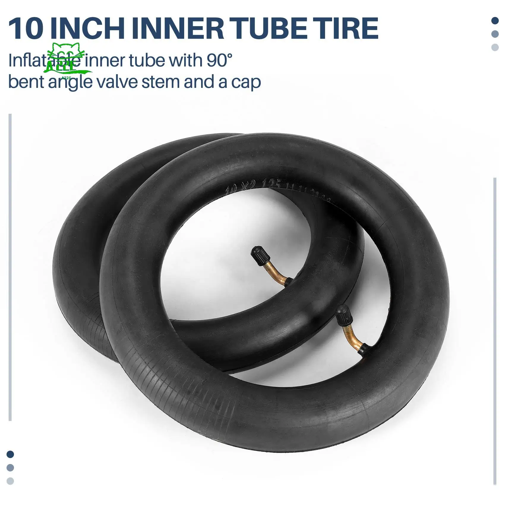 A22E-2 Pcs 10X2.125 Inner Tube Tire Scooter Tyre For 10 Inch Hover Board F1 A8 Smart Electric Scooter 2 Wheels